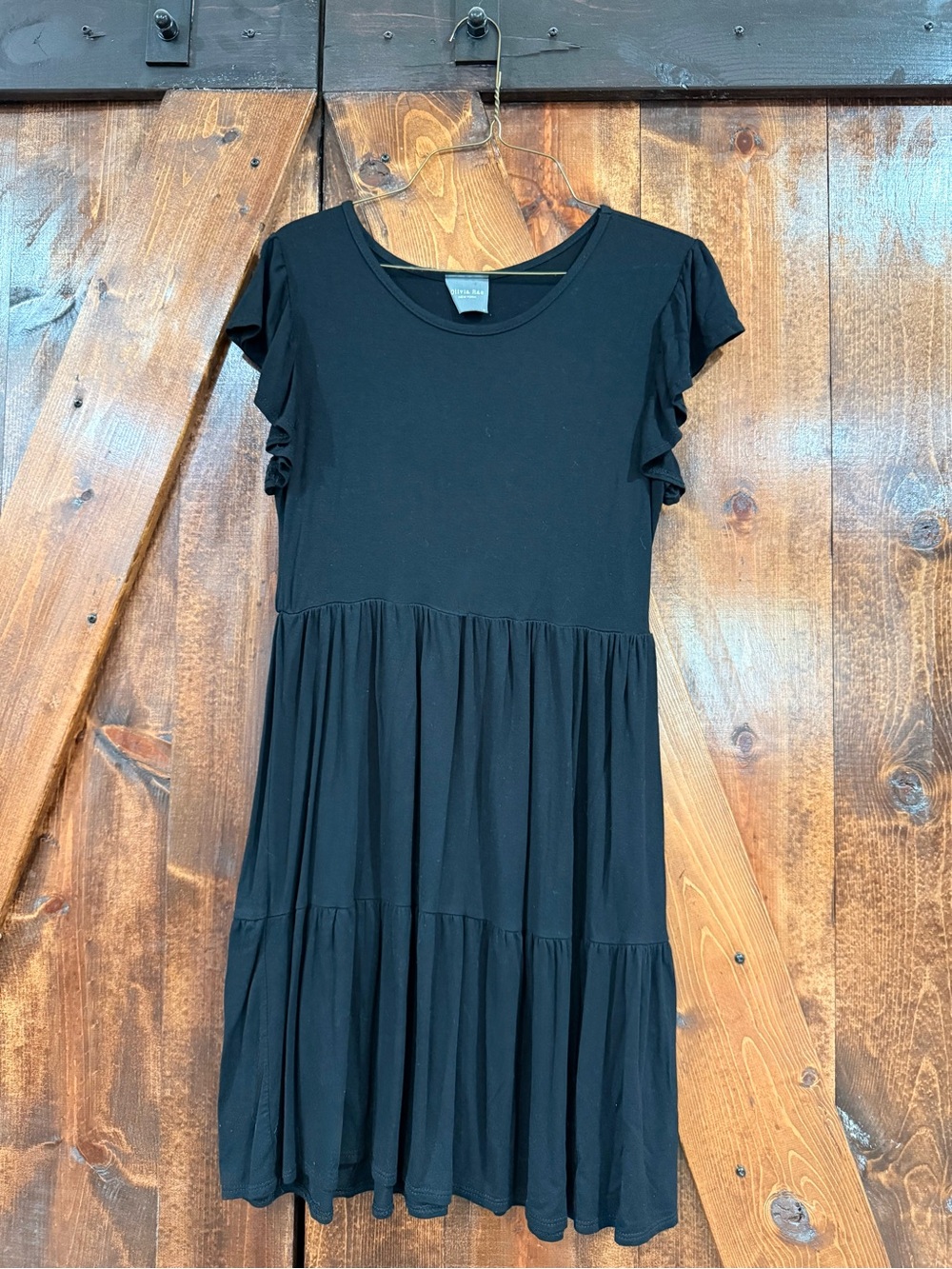 Olivia Rae Black Ruffle Detail Tiered Dress